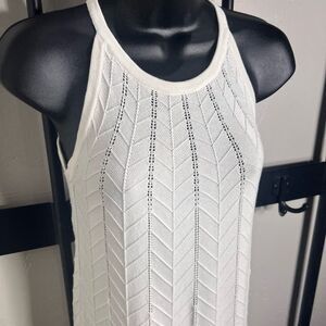 Joie Crochet Mini Dress ivory white Size XS